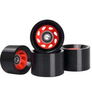 TOBWOLF 8 Pack 58mm x 39mm, 95A, Indoor Quad Roller Skate Wheels for Roller Derby Speed Skating, Artistic, Jam, Rink & Rhythm Skates, PU Wear-Resistant Wheels Double-Row Roller Skates Accessories