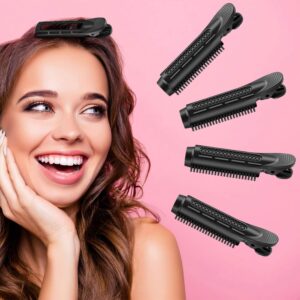 6 Pieces Natural Fluffy Hair Clip Volumizing Hair Root Clip Naturally Fluffy Clamp Rollers Hair Styling Tools for Women Girls (Black)