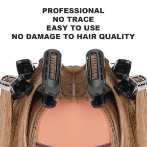 6 Pieces Natural Fluffy Hair Clip Volumizing Hair Root Clip Naturally Fluffy Clamp Rollers Hair Styling Tools for Women Girls (Black)