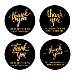thank you for supporting my small business sticker labels,1.5inch round thank you stickers roll,thank you labels for greeting cards,flower bouquets,gift wraps,tags,mailers bag