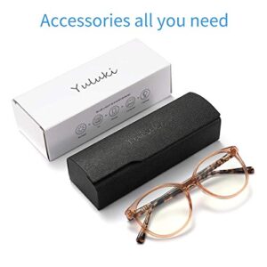 Yuluki Blue Light Blocking Glasses Spring Hinge,Lightweight Tritan Frame Fashion Anti Glare Eyestrain Computer Glasses