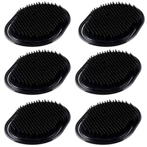 rolybag 6pcs shampoo pocket comb massage hair comb pocket palm brush comb portable hair comb beard comb creative scalp massage brush comb for men and pets (6pa)