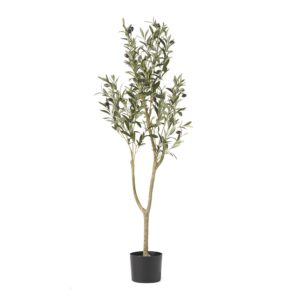 christopher knight home 313745 artificial olive tree, 4' x 1.5', green