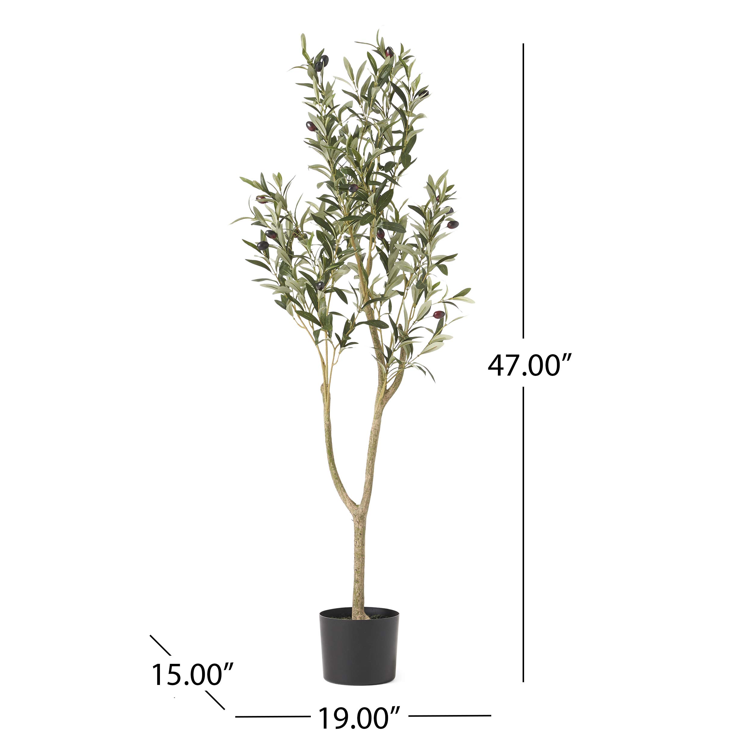 Christopher Knight Home 313745 Artificial Olive Tree, 4' x 1.5', Green