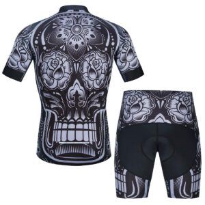 Cycling Jerseys Men Set, Breathable Bicycle Suit Mountain Bike Clothes Biking Jersey Quick Dry