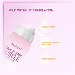 MEFAPO Painless Hair Removal Cream,Depilatory Bubble Wax Body Bikini Legs Hair Remover Foam Mousse in Spray Bottle Pomades Waxes (2 Bottles)