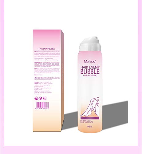 MEFAPO Painless Hair Removal Cream,Depilatory Bubble Wax Body Bikini Legs Hair Remover Foam Mousse in Spray Bottle Pomades Waxes (2 Bottles)