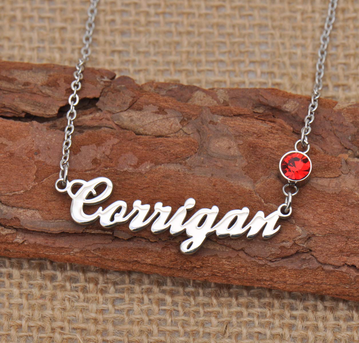 GR859C Custom Made Birthstone Name Necklace for Mom for Her Torin