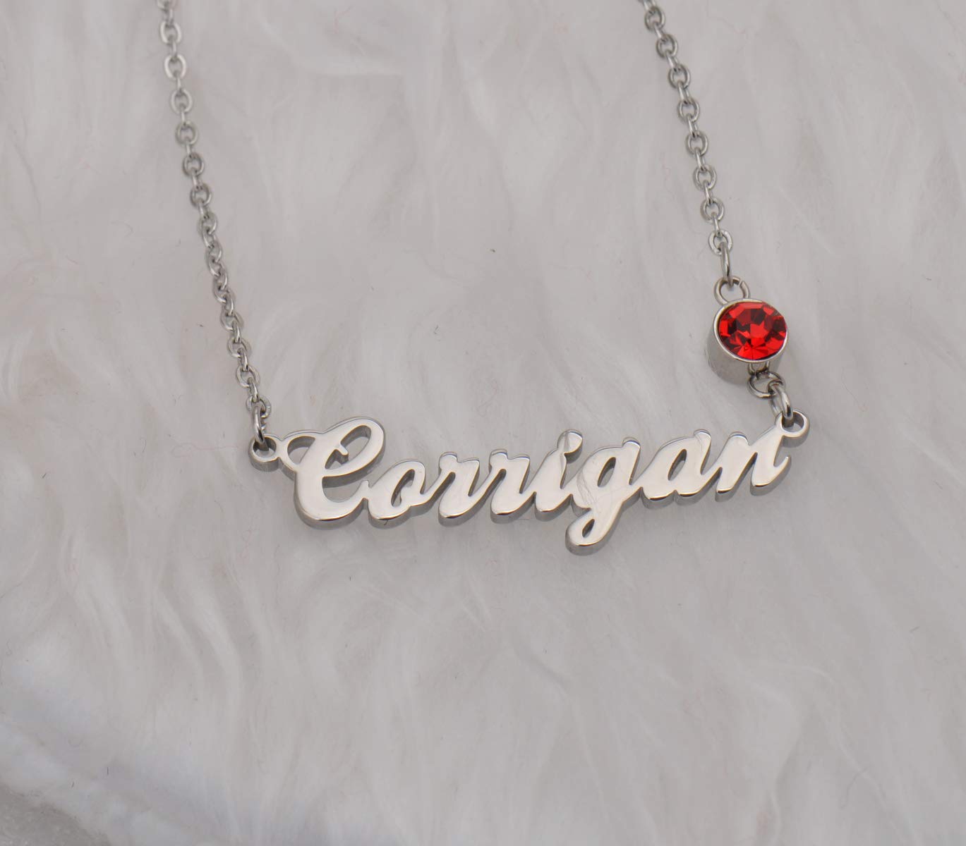 GR859C Custom Made Birthstone Name Necklace for Mom for Her Torin