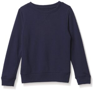 the children's place girls' uniform active french terry sweatshirt tidal m (7/8)