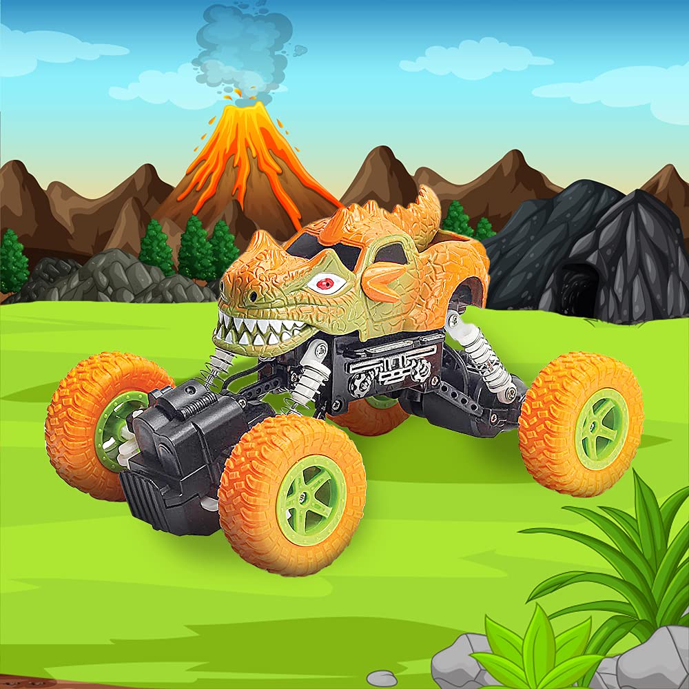 ArtCreativity 7.25” Remote Control Dinosaur Monster Truck Dino RC Toy Car | Battery Operated | Unique Birthday Gift for Boys, Girls, Toddler | Large Carnival Prize