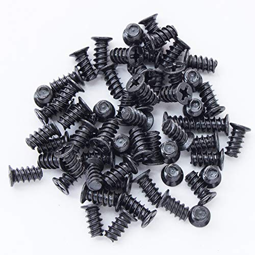 VAPKER 200PCS M5x10 Black Zinc Phillips Flat Head Computer Replacement Screws Case Fan Screws Computer Cooling Fan Mount Screws Self-Tapping Screws