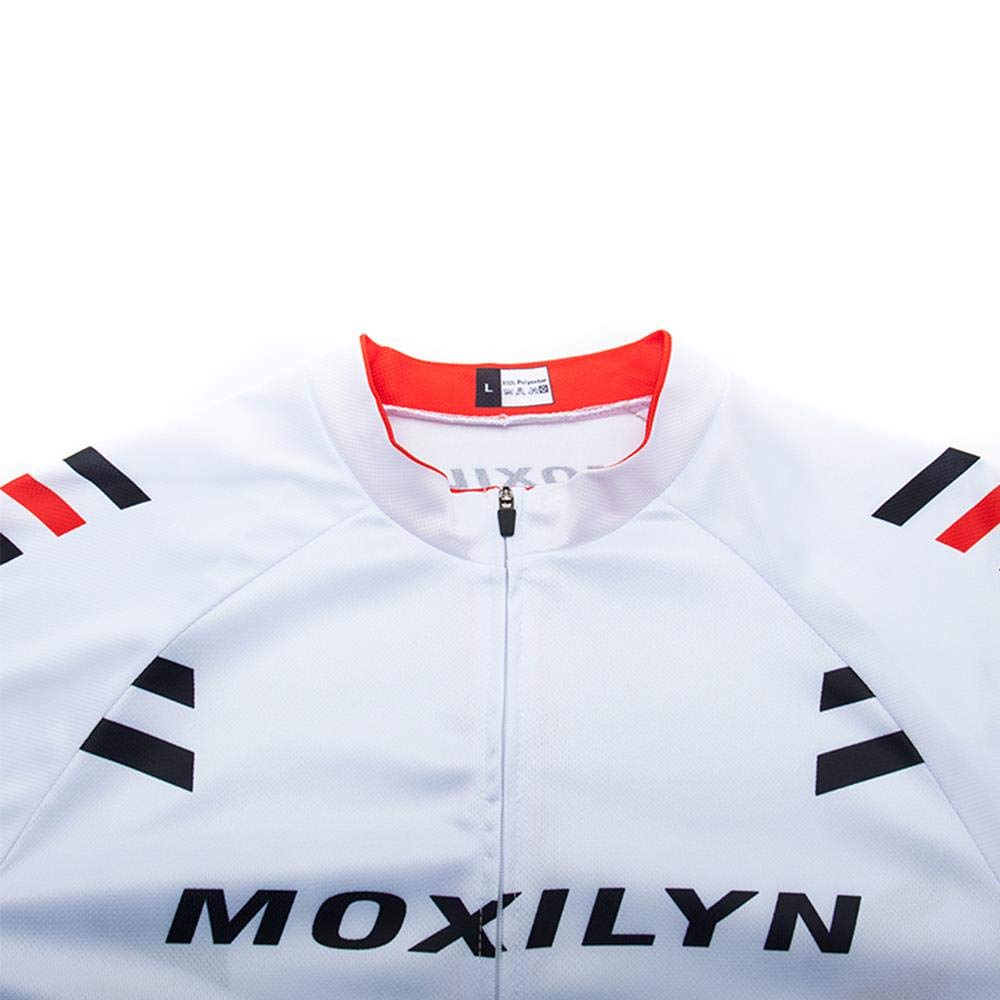 MOXILYN Mens Cycling Clothes Bike Jersey Kit MTB Long Sleeve Cycling Jersey Set Bike Bibs with 20D Gel Pad