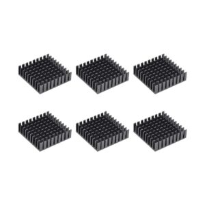 uxcell 10x35x35mm black aluminum heatsink thermal adhesive pad cooler for cooling 3d printers 6pcs