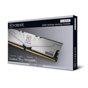 TEAMGROUP T-Create Classic 10L DDR4 16GB Kit (2 x 8GB) 3200MHz (PC4 25600) CL22 Desktop Memory Module Ram - TTCCD416G3200HC22DC01