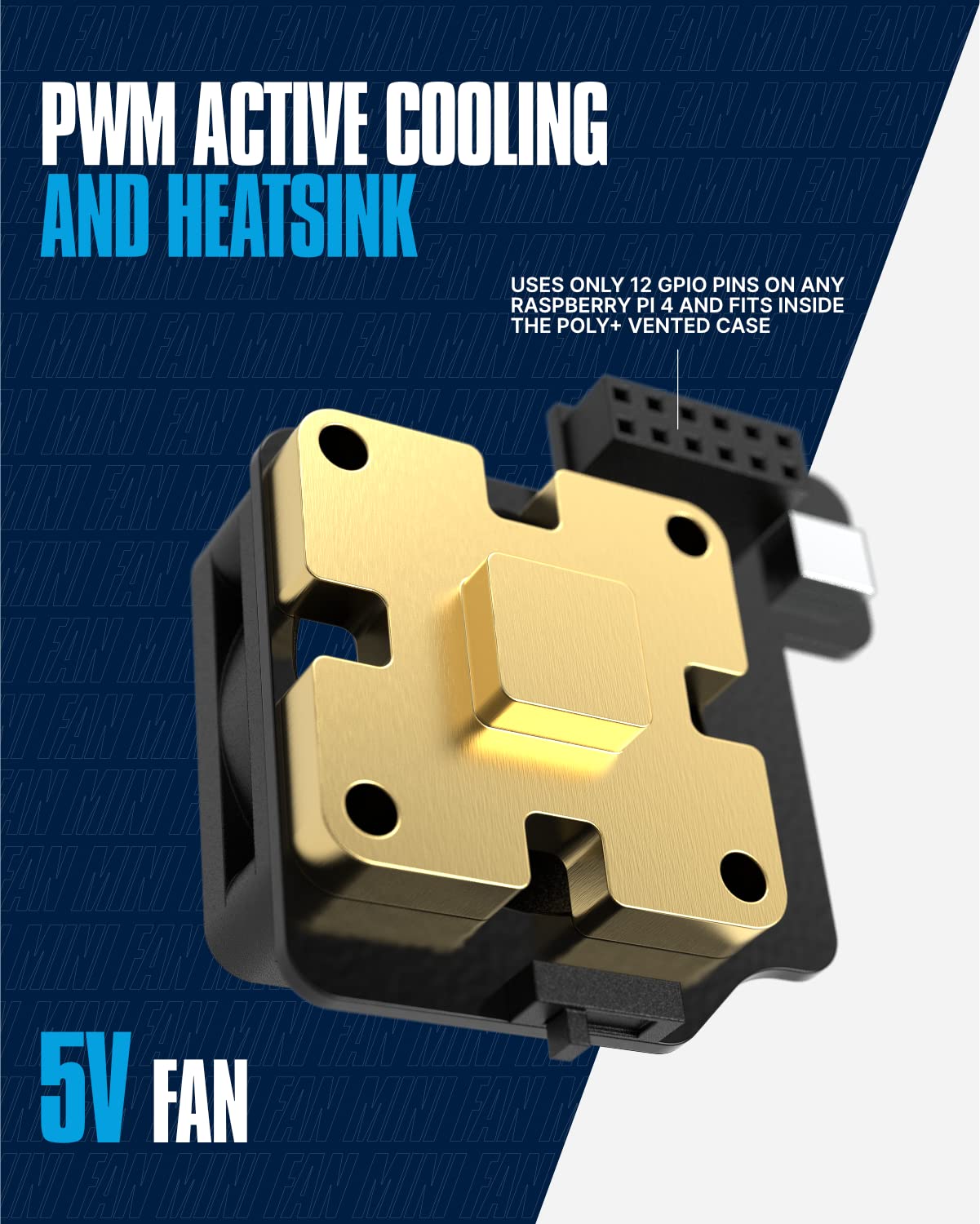 Argon Mini Fan HAT with Built-in Heatsink | ON-Off Switch for The Heatsink Fan | Fully Controllable PWM HAT | 2 Pieces of Fan per Pack