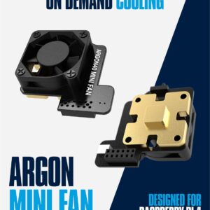 Argon Mini Fan HAT with Built-in Heatsink | ON-Off Switch for The Heatsink Fan | Fully Controllable PWM HAT | 2 Pieces of Fan per Pack