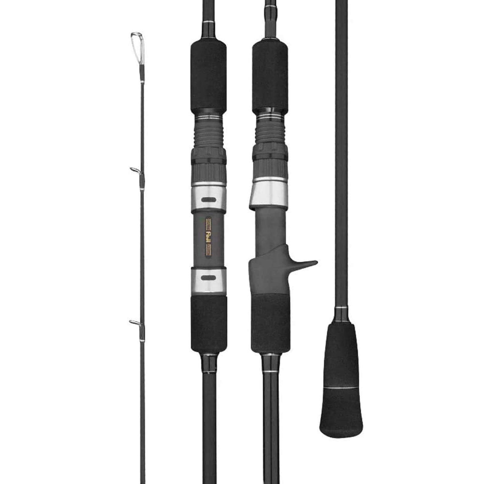 GooFish® Solid Nano Tech Blank Series-Matte Black Fuji Setting Size 6'6 PE2-4 Jig 120-350g Saltwater Slow Pitch Jigging Rod-Casting&Left Spiral Wrap