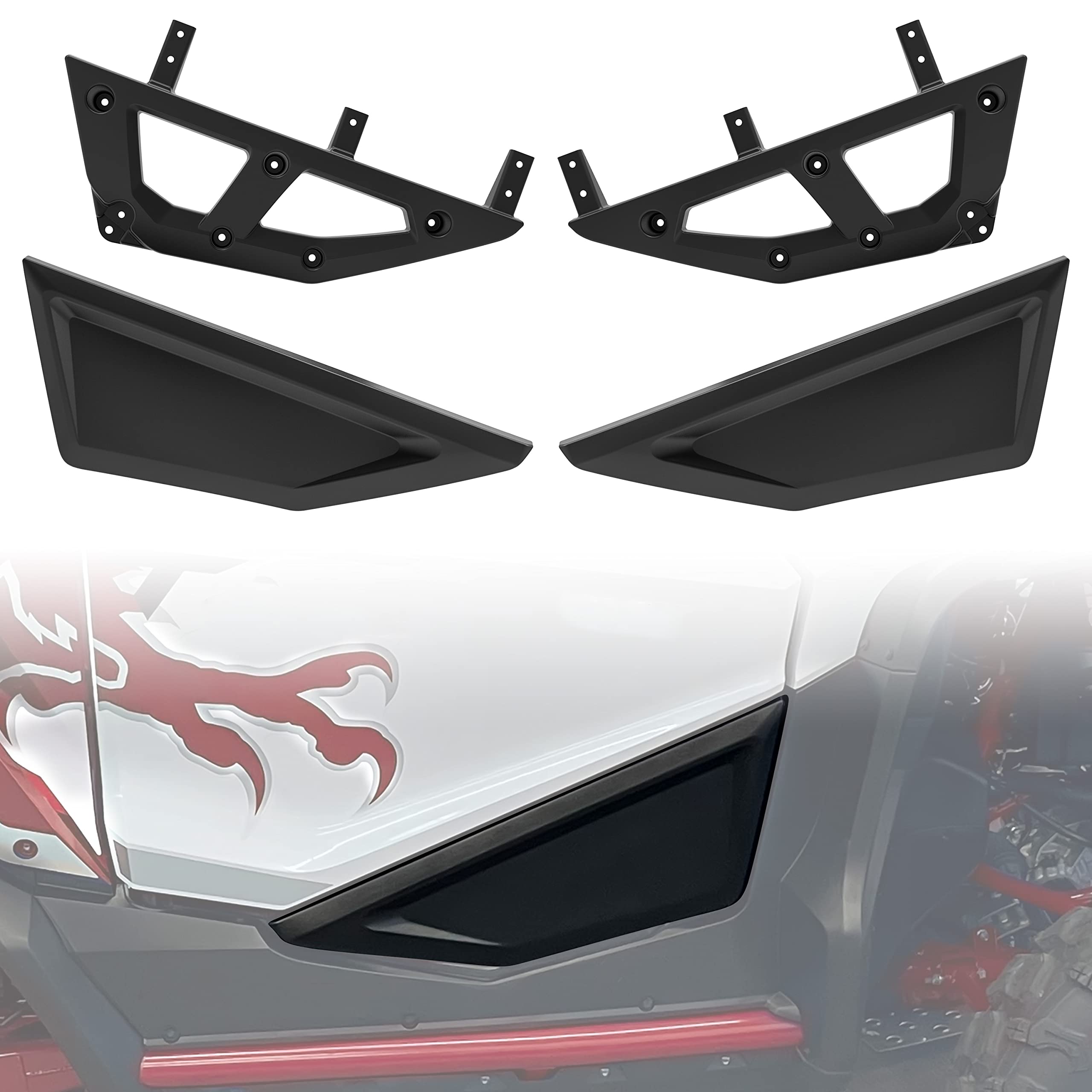 SAUTVS Lower Door Panels for Talon, Lower Door Inserts with Built-in Frame for Honda Talon 1000R 1000X 1000X-4 2019-2024 Accessories, Plastic Lower Half Door Panels Replace 08R77-HL6-A00(2 Doors)