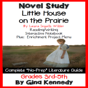 novel study- little house on the prairie by laura ingalls wilder and project menu