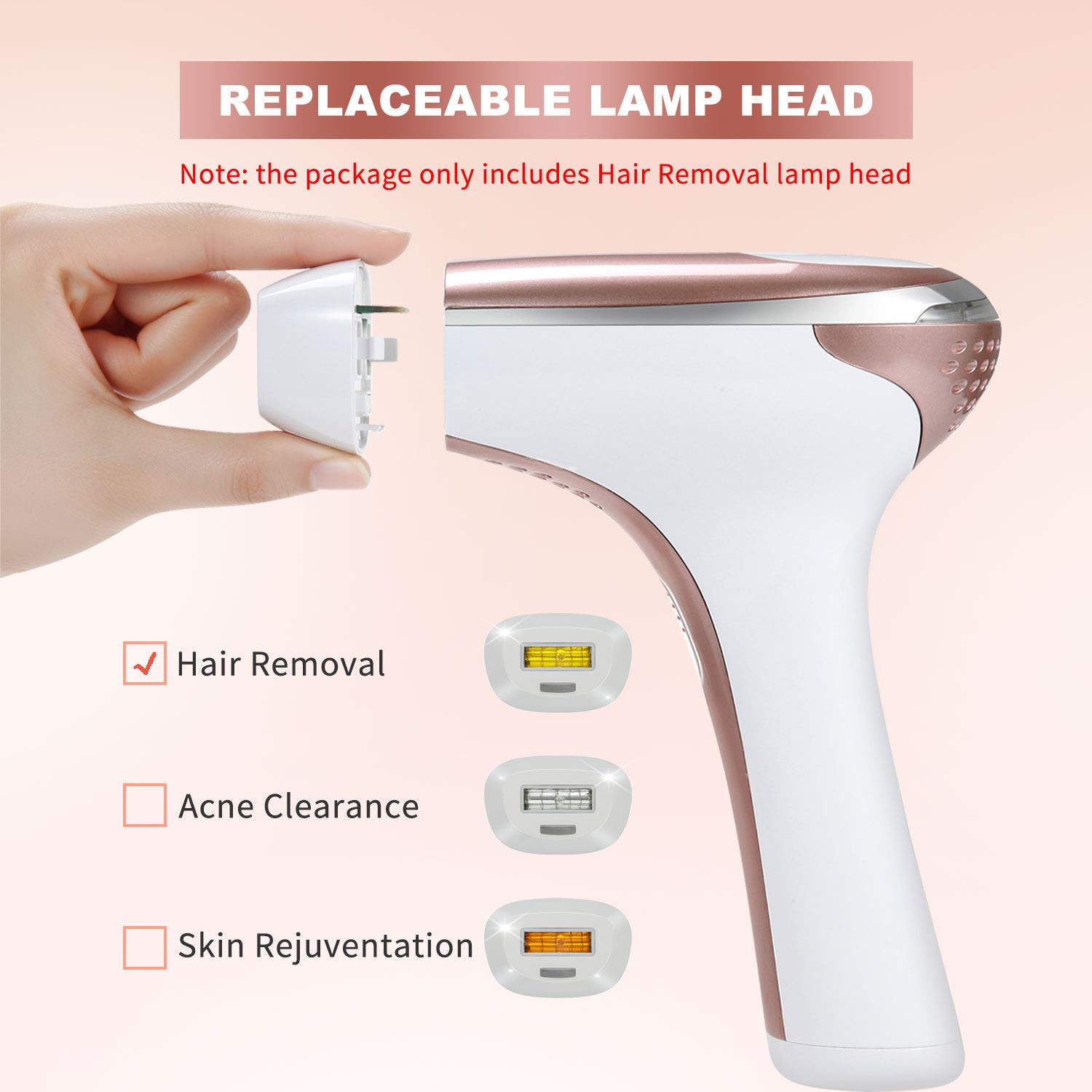 Laser Hair Removal for Woman and Men, Permanent Hair Removal 300,000 Flashes Home Use Hair Remover Device for Bikini, Face, Legs, Arms, Armpits