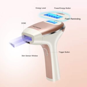 Laser Hair Removal for Woman and Men, Permanent Hair Removal 300,000 Flashes Home Use Hair Remover Device for Bikini, Face, Legs, Arms, Armpits