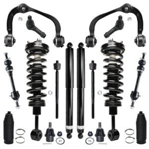 detroit axle - front end 16pc suspension kit for 2005-2008 ford f-150 lincoln mark lt, upper control arms lower ball joints struts tie rods sway bars rear shock absorbers boots 2006 2007 replacement
