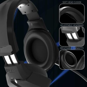 Orzly Gaming Headset for PC and Gaming Consoles PS5, PS4, Xbox Series X | S, Xbox ONE, Nintendo Switch & Google Stadia Stereo Sound with Noise Cancelling mic - Hornet RXH-20 Abyss Edition