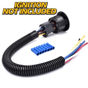 HD Switch Ignition Key Switch Wire Harness Repair Kit Replaces Dixon Husqvarna 539107541 12413 12163 4516 Tractor Lawn Mower