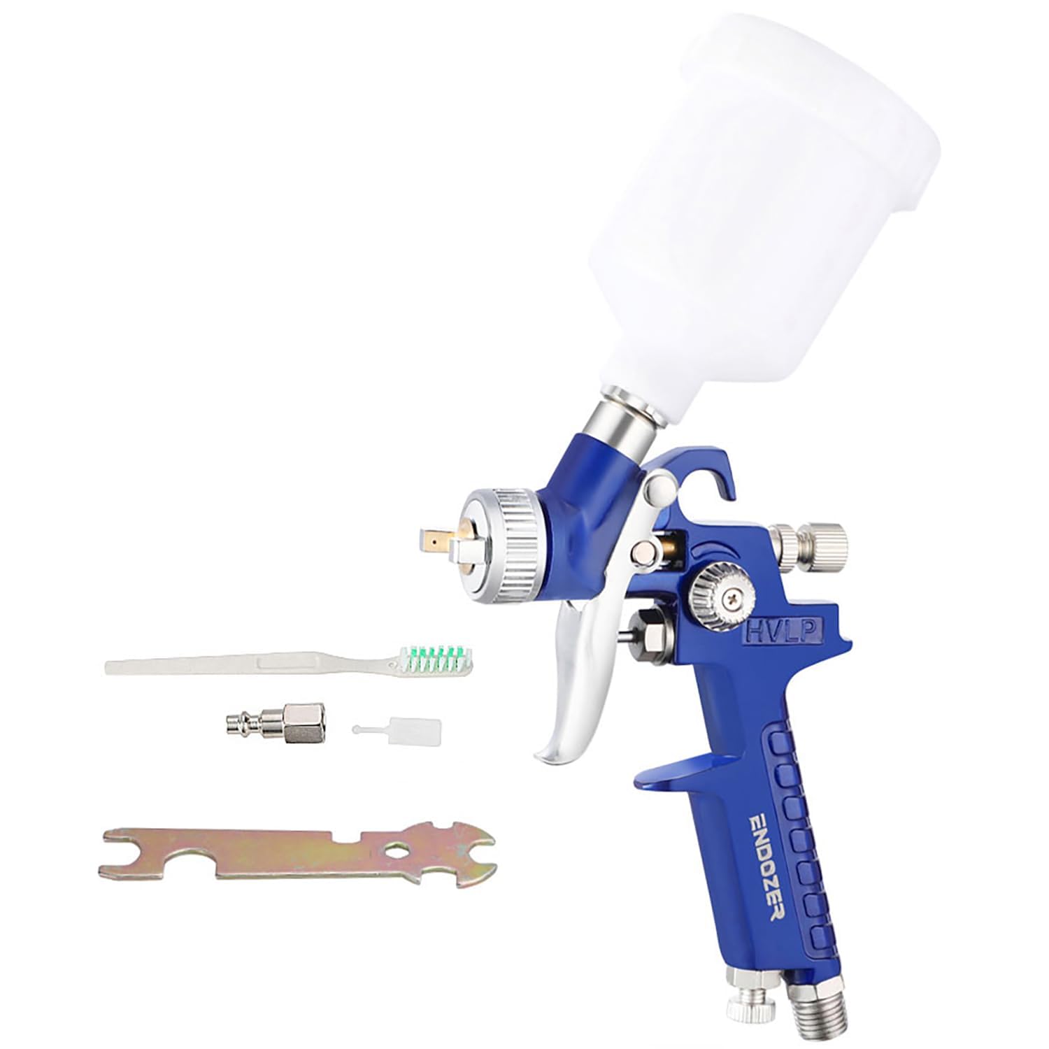 ENDOZER General Purpose Mini HVLP Spray Guns Auto Car Detail Paint Sprayer Spot Repair with 0.8mm Nozzle 125CC