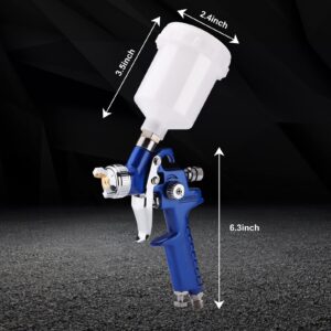 ENDOZER General Purpose Mini HVLP Spray Guns Auto Car Detail Paint Sprayer Spot Repair with 0.8mm Nozzle 125CC