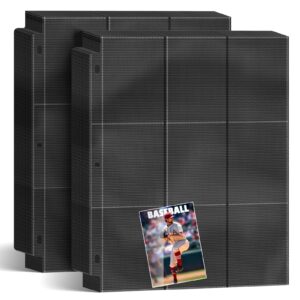 900 pockets trading baseball card sleeves binder, 50 pages double-sided protector sports card binder fit for mtg yu-gi-oh cards, football cards, game cards, standard sized cards for 3-ring binder