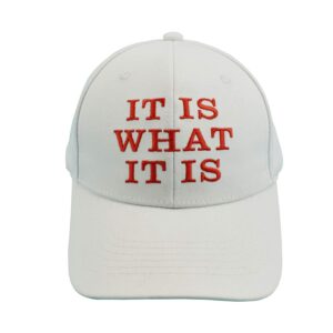 dnoymab trump 2020 presidential voting election campaign hat, it is what it is hat adjustable black baseball cap for men custom vintage flexfit dad hats unisex (white)