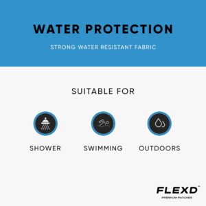 Flexd - Freestyle Waterproof Sensor Covers for Libre 2 & 3 - (30 Pcs) - Libre 3 Sensor Covers - CGM Adhesive Patches - Without Adhesive in The Center - (Oval - Black)