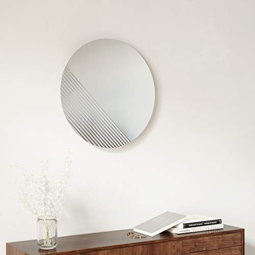 Umbra Ridge Wall Mirror for Entryways, Bathrooms, Living Rooms and More, 24 Inch, Clear