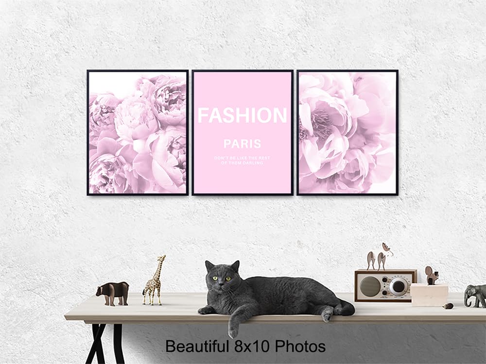 Fashion Wall Art & Decor - Glam Luxury Fashion design Poster - Haute couture - Inspiration Motivation Positive Quotes Wall Decor - Shabby chic Wall Art - Gift for Woman, Girl, Teens, Fashionista