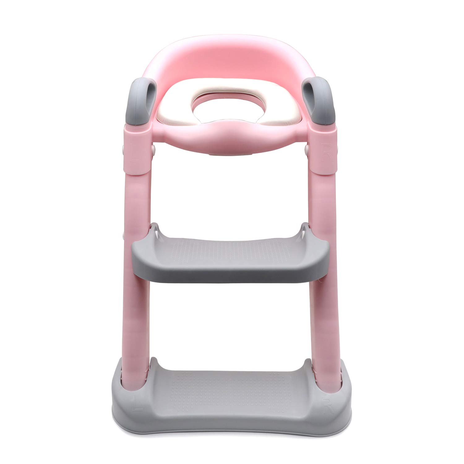 HTTMT- Pink Toddler Potty Training Seat Ladder Step Toilet Girl Chair Infant Kids Bathroom Trainer [P/N: ET-BABY002-PINK]