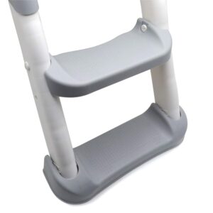 HTTMT- Classic Potty Training Toilet Ladder Seat With Upgraded Cushion Step Stool Ladder Toilet Chair/Toilet Trainer for Baby Toddler Kids Children In Gray [P/N: ET-BABY002-GRAY-C]