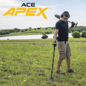 Garrett ACE Apex Metal Detector with 6x11" DD Multi-Flex Viper Search Coil, 20kHz