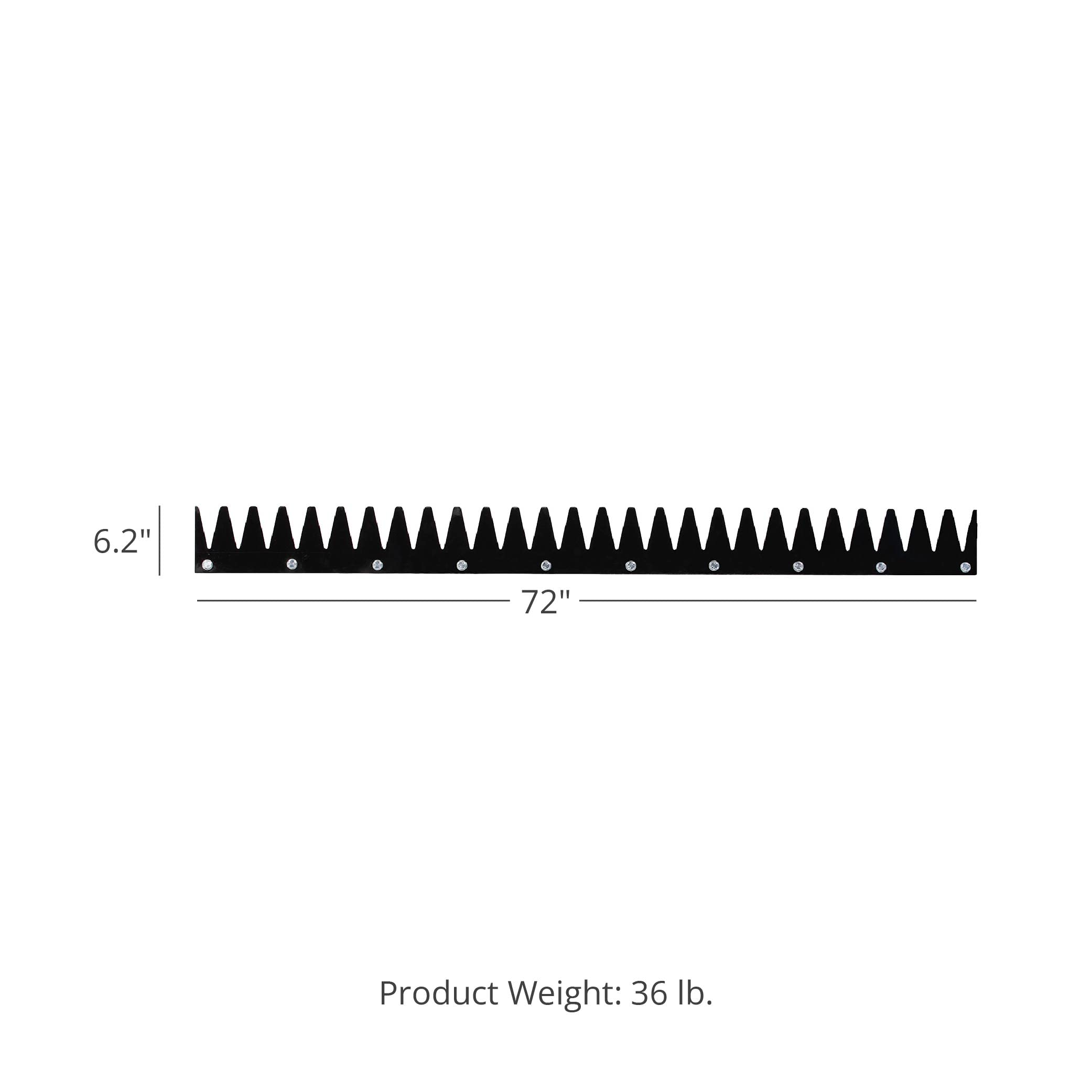 Titan Attachments Bolt-On 72in Ripper Comb Attachment, 10mm Landscape Rake Comb, Level and Grade