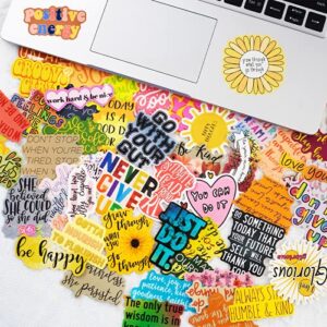 50PCS Inspirational Positive Sticker Inspirational Word Phrase Sticker Kettle Notebook Stationery Refrigerator Diary Boy Girl Vinyl Decal