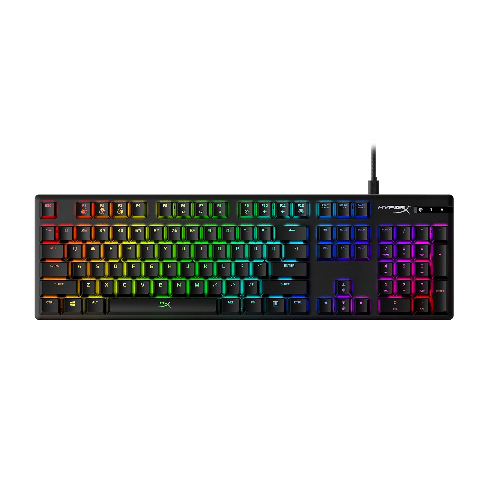 HyperX Alloy Origins - Mechanical Gaming Keyboard, Software-Controlled Light & Macro Customization, Compact Form Factor, RGB LED Backlit - Tactile HyperX Aqua Switch (Renewed)