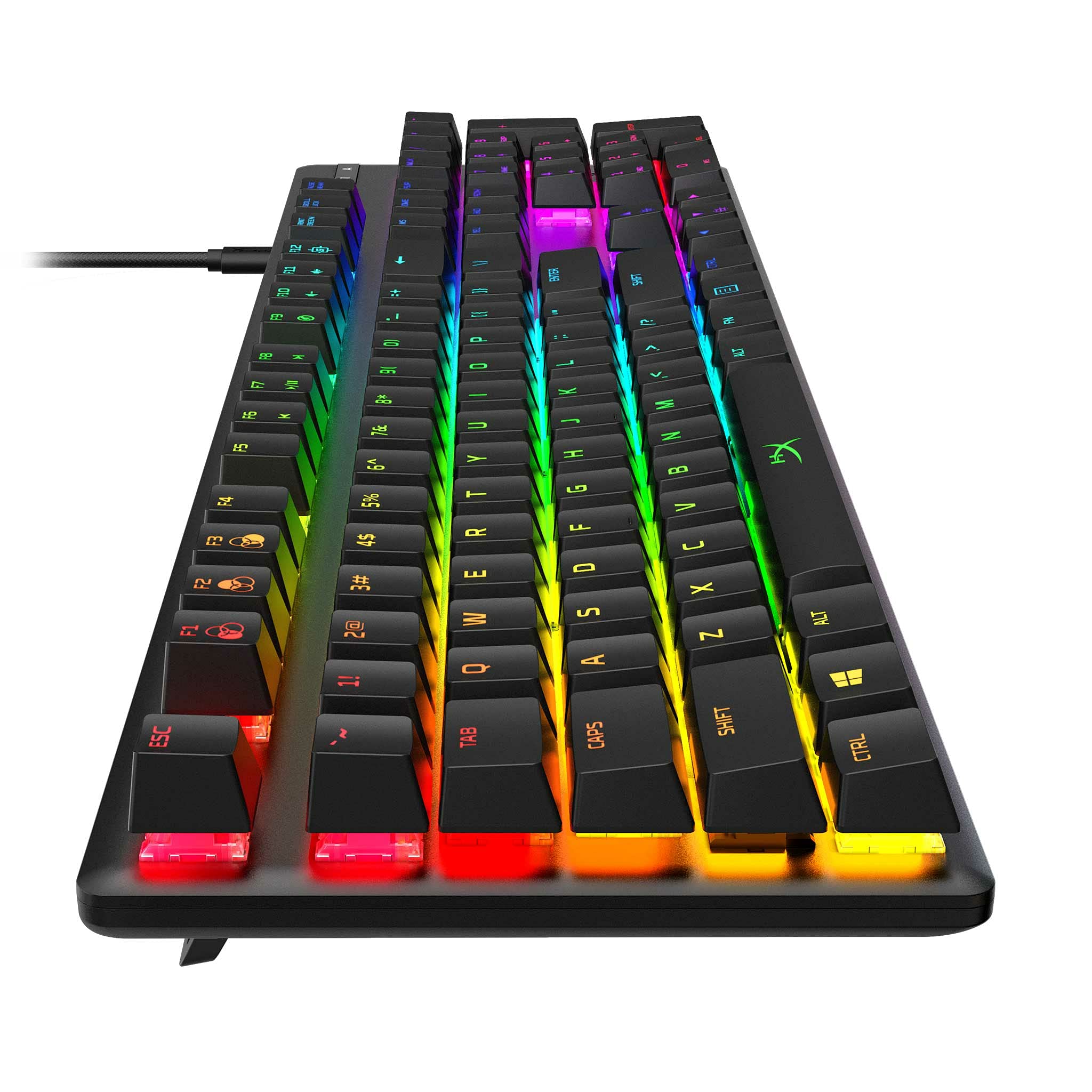 HyperX Alloy Origins - Mechanical Gaming Keyboard, Software-Controlled Light & Macro Customization, Compact Form Factor, RGB LED Backlit - Tactile HyperX Aqua Switch (Renewed)