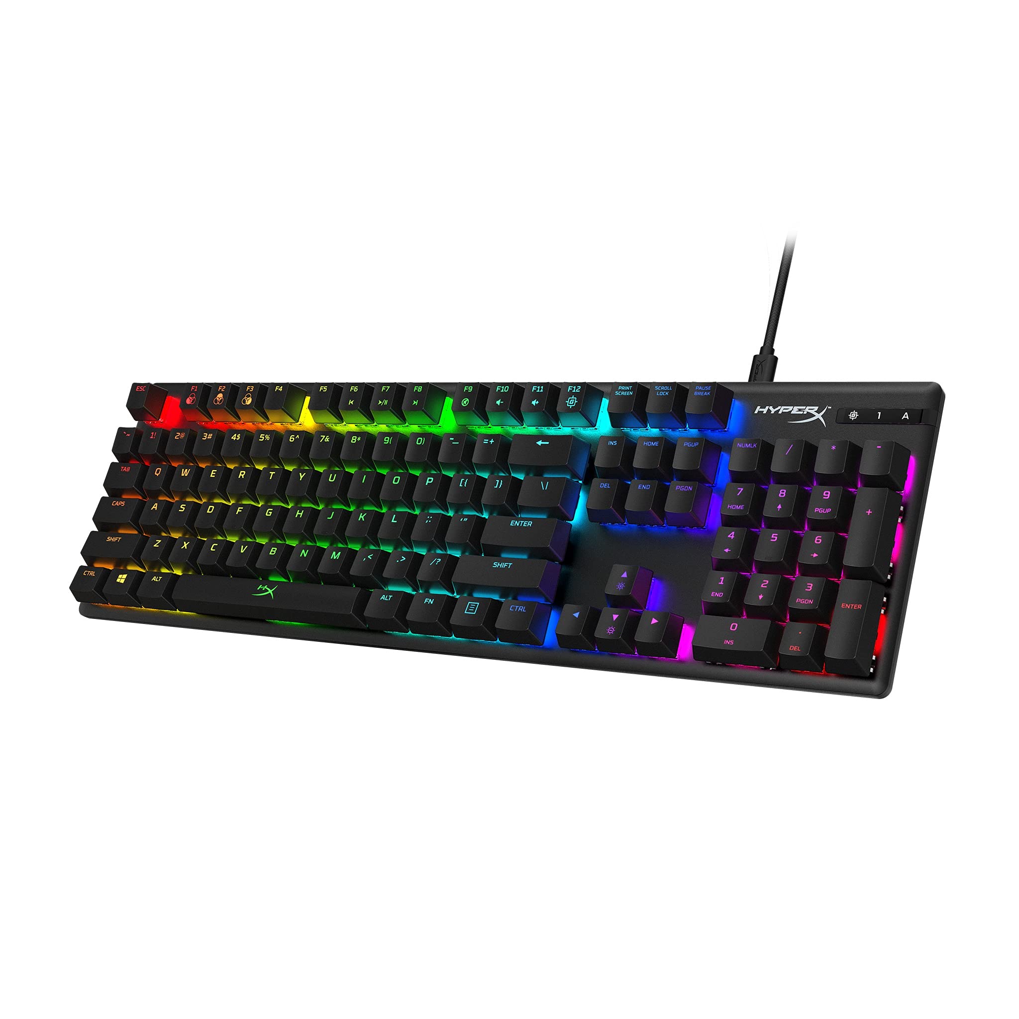 HyperX Alloy Origins - Mechanical Gaming Keyboard, Software-Controlled Light & Macro Customization, Compact Form Factor, RGB LED Backlit - Tactile HyperX Aqua Switch (Renewed)