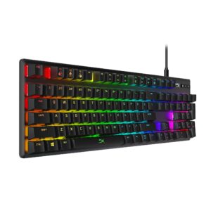 HyperX Alloy Origins - Mechanical Gaming Keyboard, Software-Controlled Light & Macro Customization, Compact Form Factor, RGB LED Backlit - Tactile HyperX Aqua Switch (Renewed)