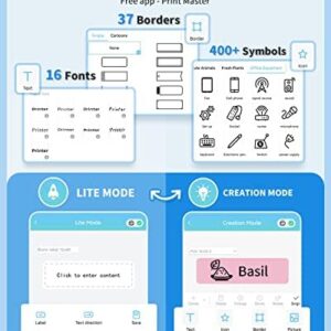 Phomemo D30 Label Maker Machine with Tape, Mini Bluetooth Label Printer for Labeling, Organizing,Great for Home Office School
