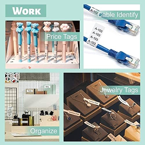 Phomemo D30 Label Maker Machine with Tape, Mini Bluetooth Label Printer for Labeling, Organizing,Great for Home Office School