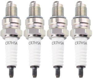 alonegoer a7rtc cr7hsa motorcycle spark plug a7rc a7tc cr7hsa 4549 replace for gy6 engine 50cc 70cc 90cc 100cc 110 125 150cc motorcycle atv quad scooter go kart moped chopper buggy dirt racing bike
