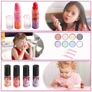 Vextronic Kids Makeup Sets for Girls, Washable Toddler Makeup Kit, Non Toxic & Safe Pretend Play Makeup for Kids Ages 3 4 5 6 7 8 9 10 11 12, Little Girls Makeup Kit Toy, Christmas & Birthday Gift