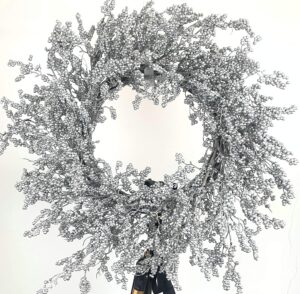 26 inch winter front door wreath silver berry wreath winter christmas wreath with silver metallic berry on farmhouse grapevine for festival celebration front door wall window decoration home décor